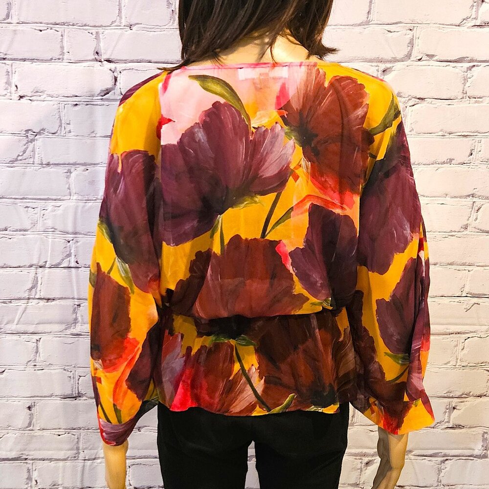 MELANIE LYNE - Colourful floral print sheer kimono - Picture 10 of 11